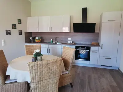 Küche/Küchenzeile in der Unterkunft Ferienwohnung Gestüt von Erden