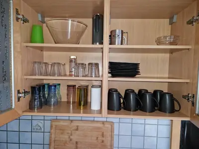 Küche/Küchenzeile in der Unterkunft Ferienwohnung Blumenshein bei Speyer Karlsruhe Familienfreundlich 5 Pers