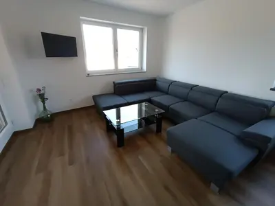 Ein Sitzbereich in der Unterkunft Weinrebenblick