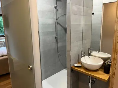 Ein Badezimmer in der Unterkunft Wohnen bei FrauSchmitt
