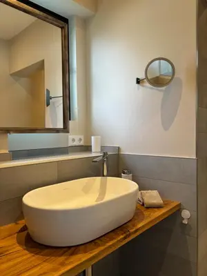 Ein Badezimmer in der Unterkunft Wohnen bei FrauSchmitt