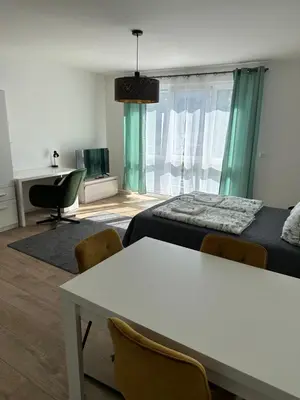 Küche/Küchenzeile in der Unterkunft Moderne 1-Zi Stadtwohnung