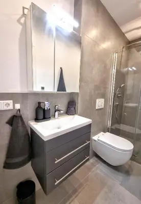 Ein Badezimmer in der Unterkunft Modernes Apartment im Zentrum von Karlsruhe
