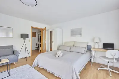 Ein Bett oder Betten in einem Zimmer der Unterkunft Imma - im idyllischen Walldürn-Glashofen