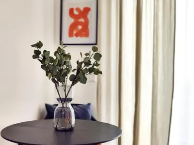 Ein Sitzbereich in der Unterkunft Hygge Home - mit Garten und Stellplatz für Feriengäste-, Monteure / Netflix / 10 min. zur Sinsheim Therme und zur Autobahn