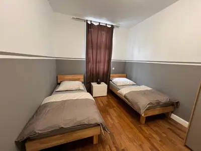 Ein Bett oder Betten in einem Zimmer der Unterkunft Schöne 3 Zimmer Wohnung in Top Lage Heidelberg