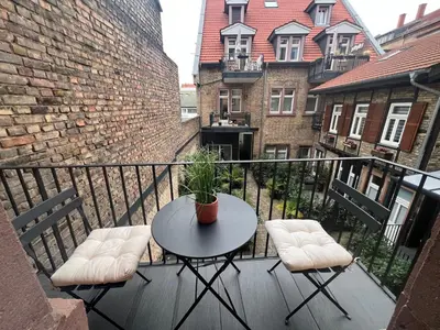 Ein Balkon oder eine Terrasse in der Unterkunft VIP Wohnung Heidelberg