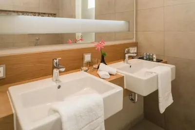 Ein Badezimmer in der Unterkunft Living Apartments Ludwigshafen
