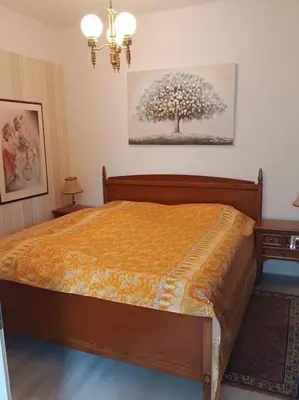 Ein Bett oder Betten in einem Zimmer der Unterkunft Stilvoll und gemütlich
