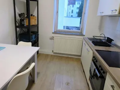 Küche/Küchenzeile in der Unterkunft Monteurwohnung Worms