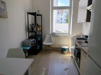 Küche/Küchenzeile in der Unterkunft Monteurwohnung Worms