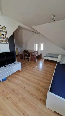 Ein Bett oder Betten in einem Zimmer der Unterkunft Monteurwohnung Heilbronn Zentrum