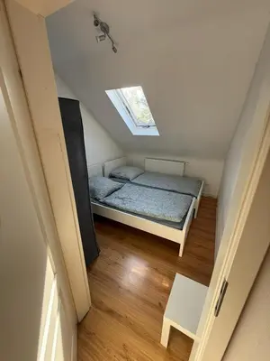 Ein Bett oder Betten in einem Zimmer der Unterkunft Monteurwohnung Heilbronn Zentrum