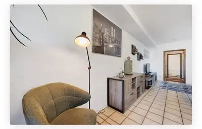 Ein Sitzbereich in der Unterkunft ruhige Wohnung im Schwarzwald (Pforzheim, OT Würm)
