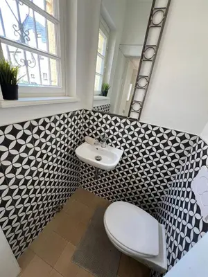 Ein Badezimmer in der Unterkunft Altbauvilla im Herzen von Lorsch