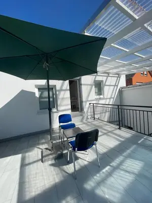 Ein Balkon oder eine Terrasse in der Unterkunft Ferien Wohnung