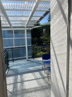 Ein Balkon oder eine Terrasse in der Unterkunft Ferien Wohnung