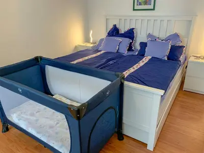 Ein Bett oder Betten in einem Zimmer der Unterkunft Wohnen am historischen Rathaus