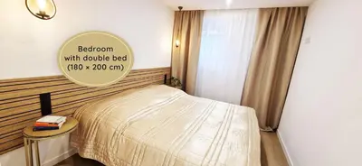 Ein Bett oder Betten in einem Zimmer der Unterkunft Greenline by Gregory - Apartment mit Garten in Mainz, ZDF Nähe