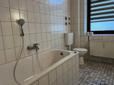 Ein Badezimmer in der Unterkunft Gemütliche Wohnung in ruhiger Lage