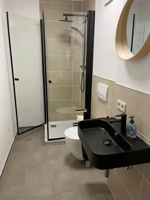 Ein Badezimmer in der Unterkunft Olaf und Hildegard