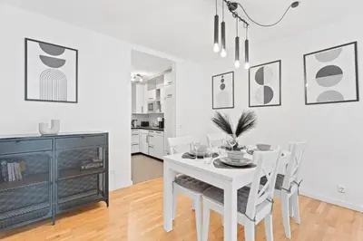Grundriss der Unterkunft Kingsize Bett, Terrasse, Netflix, zwei Zimmer