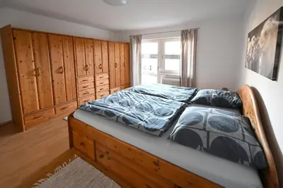 Ein Bett oder Betten in einem Zimmer der Unterkunft Zur angenehmen Gegend
