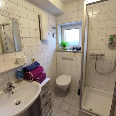 Ein Badezimmer in der Unterkunft Siebeneichen