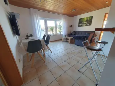 Ein Sitzbereich in der Unterkunft Ferienwohnung