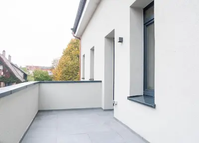 Ein Balkon oder eine Terrasse in der Unterkunft Appartmenthaus Karlsbad