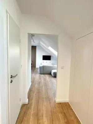 Ein Bett oder Betten in einem Zimmer der Unterkunft Stylisches Apartment in zentraler Lage - mit Klima