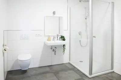 Ein Badezimmer in der Unterkunft Ajko Homes - Loft-Apartment mit Parkplatz bei Heidelberg