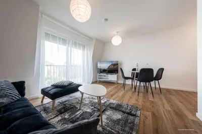 Ein Sitzbereich in der Unterkunft XXL Design-Appartement Artdesign - 8 Pers - nähe Speyer Mannheim Heidelberg