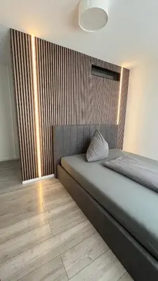 Ein Bett oder Betten in einem Zimmer der Unterkunft Hostel Kornwestheim