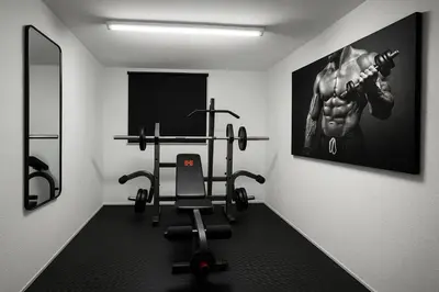 Das Fitnesscenter und/oder die Fitnesseinrichtungen in der Unterkunft Goldstadt Apartments Pforzheim