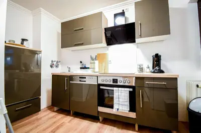 Küche/Küchenzeile in der Unterkunft SCANDiC-Apartment - Balkony & Garage, 3Z, 80m2