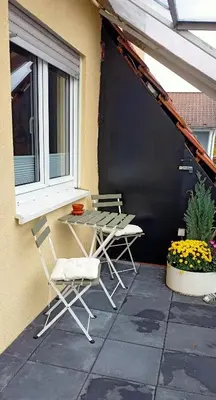 Ein Balkon oder eine Terrasse in der Unterkunft FeWo Sommertraum, Netflix