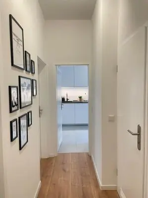 Küche/Küchenzeile in der Unterkunft Stylisches Apartment in zentraler Lage mit Balkon