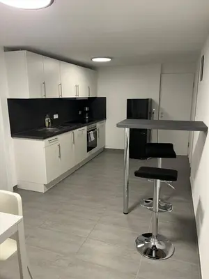 Küche/Küchenzeile in der Unterkunft Home-for-you-Ferienwohnung Monteurwohnung