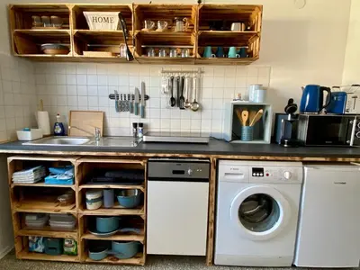 Küche/Küchenzeile in der Unterkunft Die 2eitwohnung