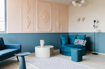 Ein Sitzbereich in der Unterkunft Exklusive Design Appartement Magnolia Neubau