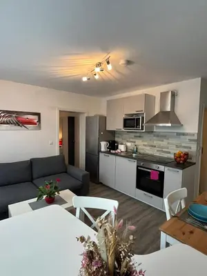 Küche/Küchenzeile in der Unterkunft Schubart Apartments