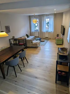 Ein Sitzbereich in der Unterkunft Im Krämerladen