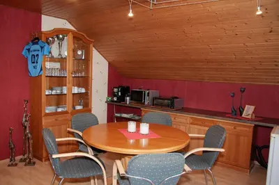 Küche/Küchenzeile in der Unterkunft Chefs Gästezimmer