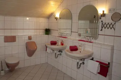 Ein Badezimmer in der Unterkunft Chefs Gästezimmer