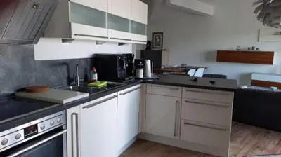 Küche/Küchenzeile in der Unterkunft Traumwohnung mit großer Dachterasse