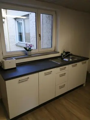 Küche/Küchenzeile in der Unterkunft Ferienwohnung im Fachwerkhaus