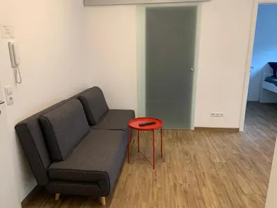 Ein Sitzbereich in der Unterkunft Ferienwohnung Gergert Nr6