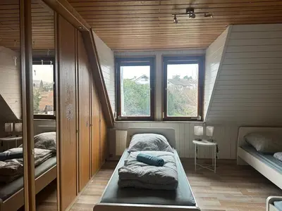 Ein Bett oder Betten in einem Zimmer der Unterkunft Monteurwohnung Niefern