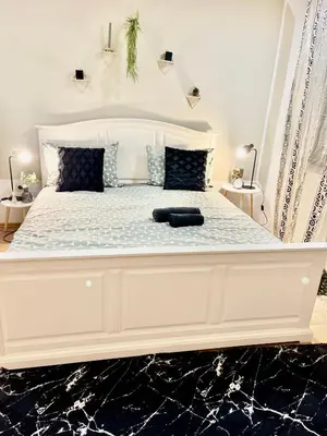 Ein Bett oder Betten in einem Zimmer der Unterkunft Mc Home Pfungstadt